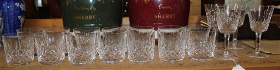 Fourteen Waterford tumblers & 4 wine glasses